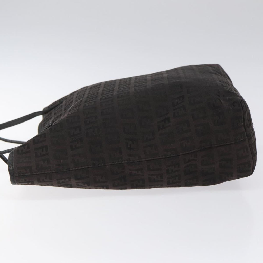 FENDI Zucchino Canvas Tote Bag Black hk2404
