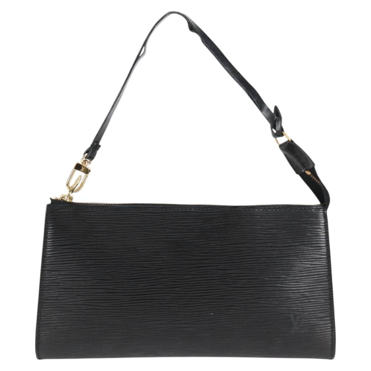 LOUIS VUITTON Epi Pochette Accessoires Pouch Black M52982 LV hk2447