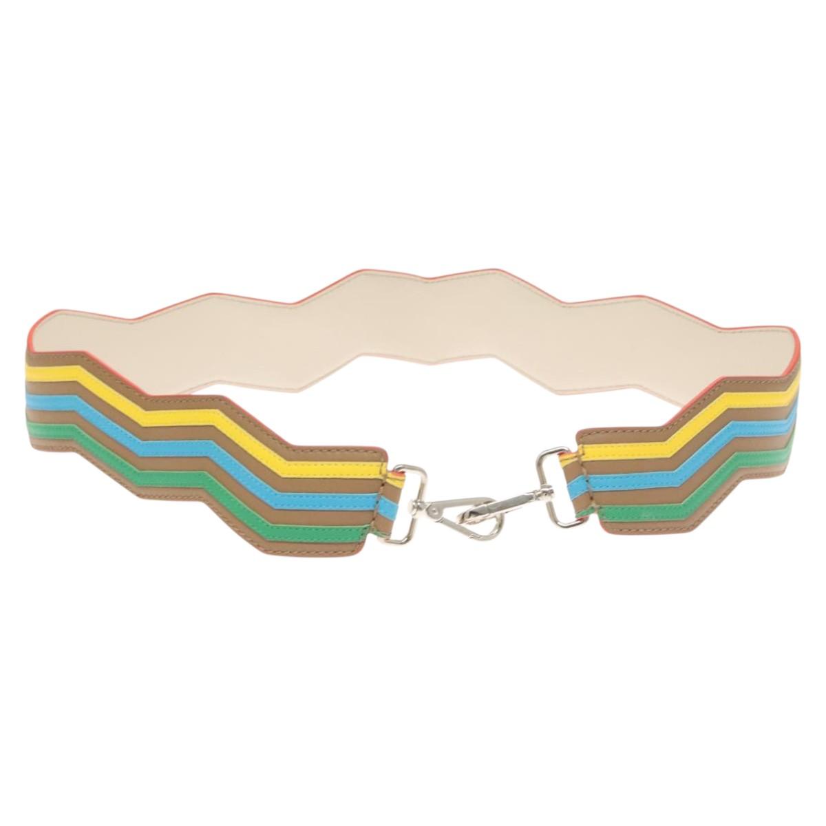 FENDI Strap You Shoulder Strap Leather Beige hk2499