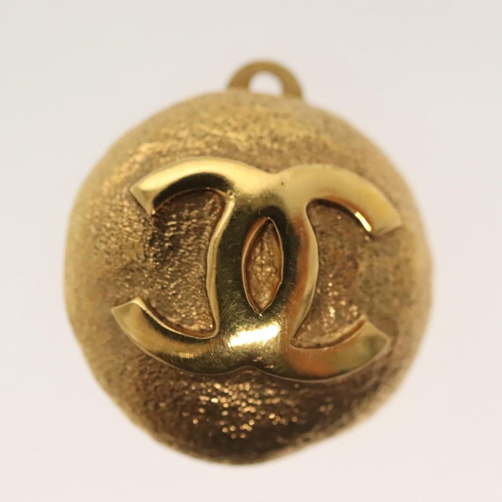 CHANEL Earring Metal Gold CC hk2961