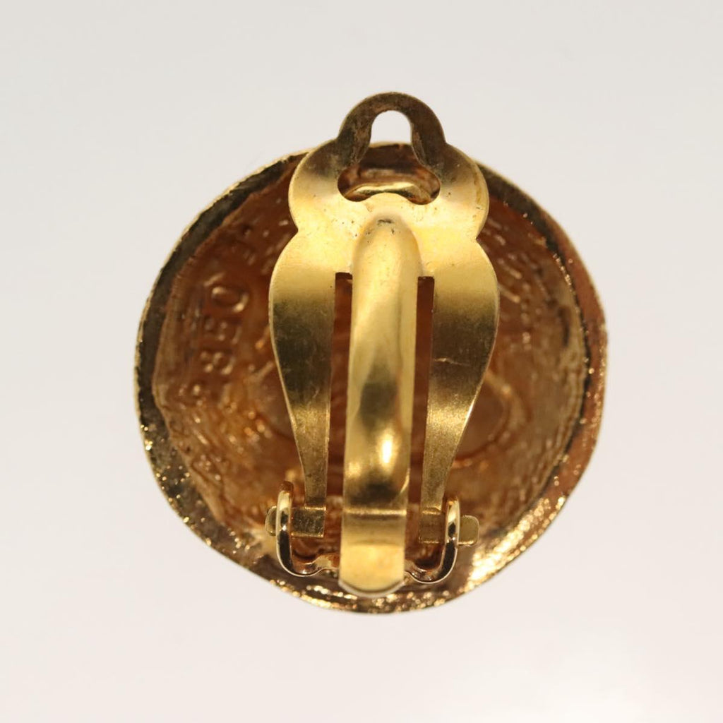 CHANEL Earring Metal Gold CC hk2961