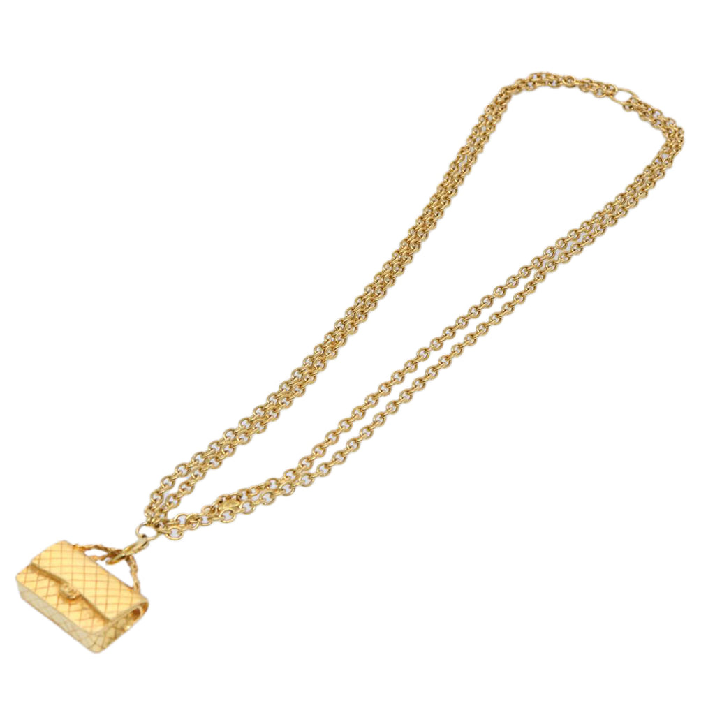 CHANEL Necklace Gold Tone CC hk964V