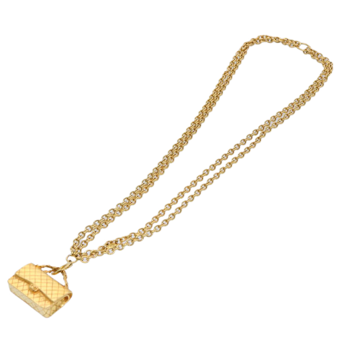 CHANEL Necklace Gold Tone CC hk964V