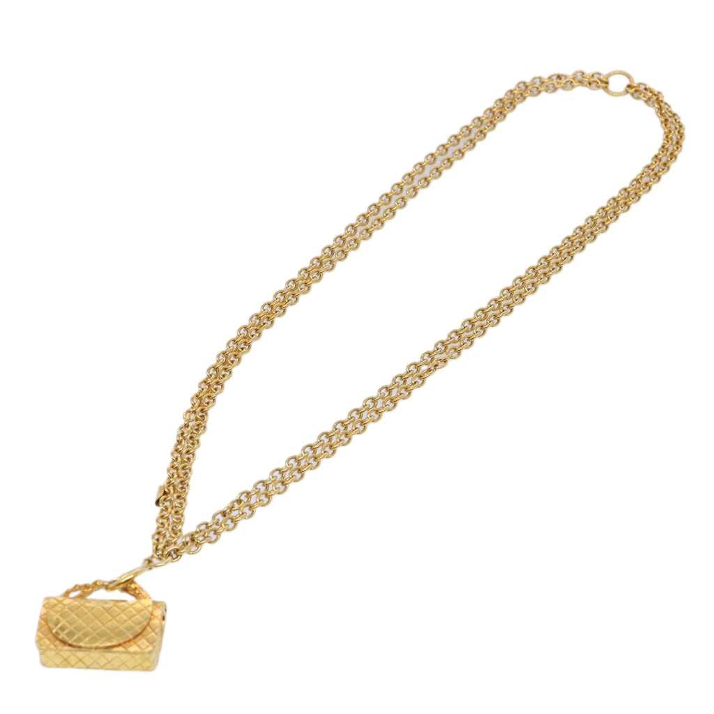 CHANEL Necklace Gold Tone CC hk964V