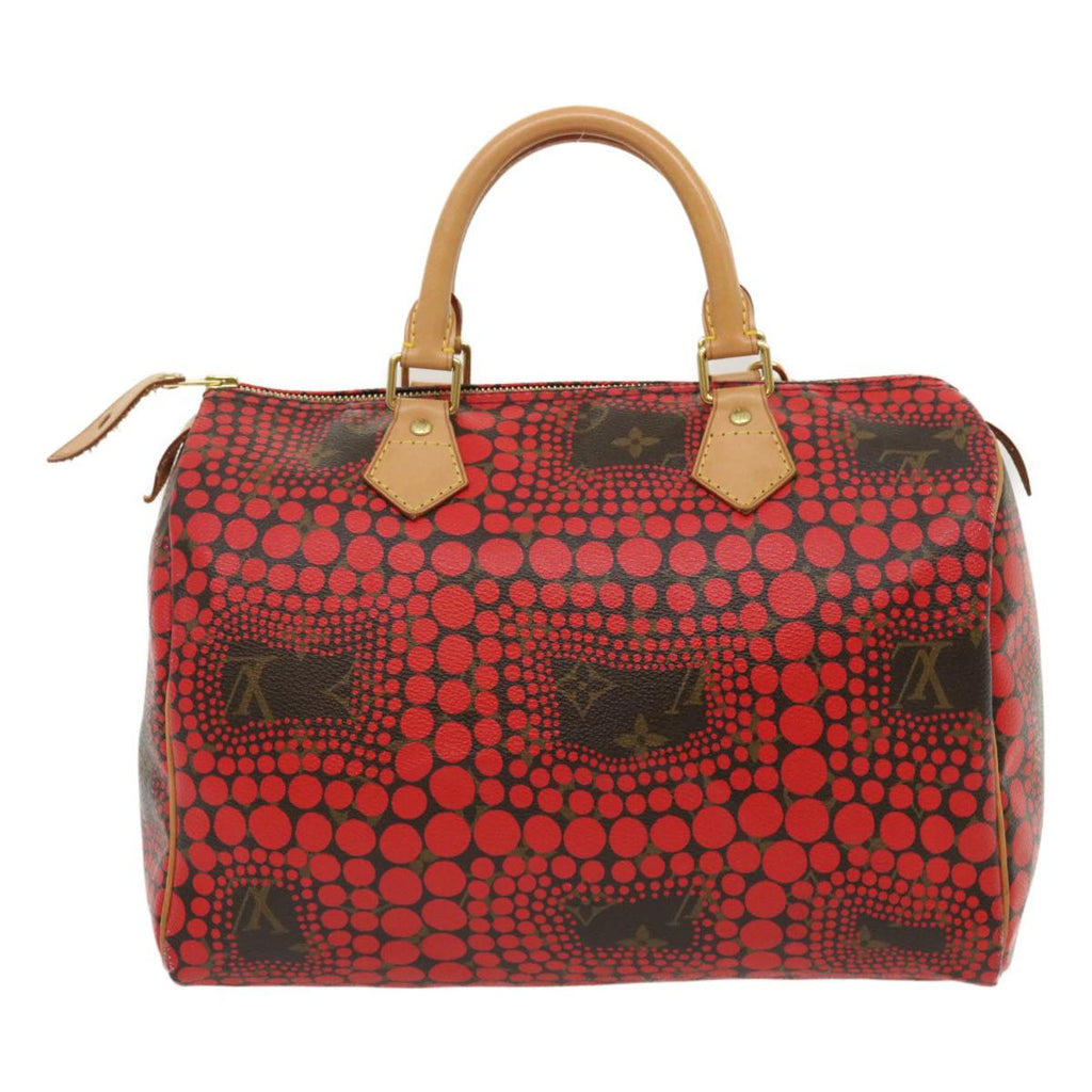 LOUIS VUITTON Monogram Dot Infinity Speedy 30 Kusama Red M40693 LV jk1302A