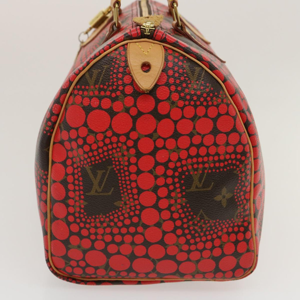 LOUIS VUITTON Monogram Dot Infinity Speedy 30 Kusama Red M40693 LV jk1302A