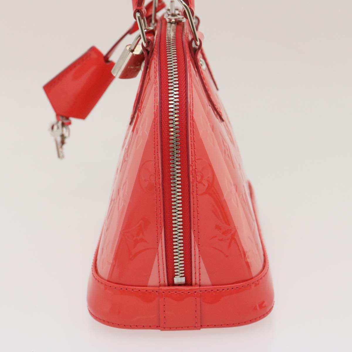 LOUIS VUITTON Vernis Rayures Alma BB 2Way Hand Bag Pink M91593 LV ai616SV