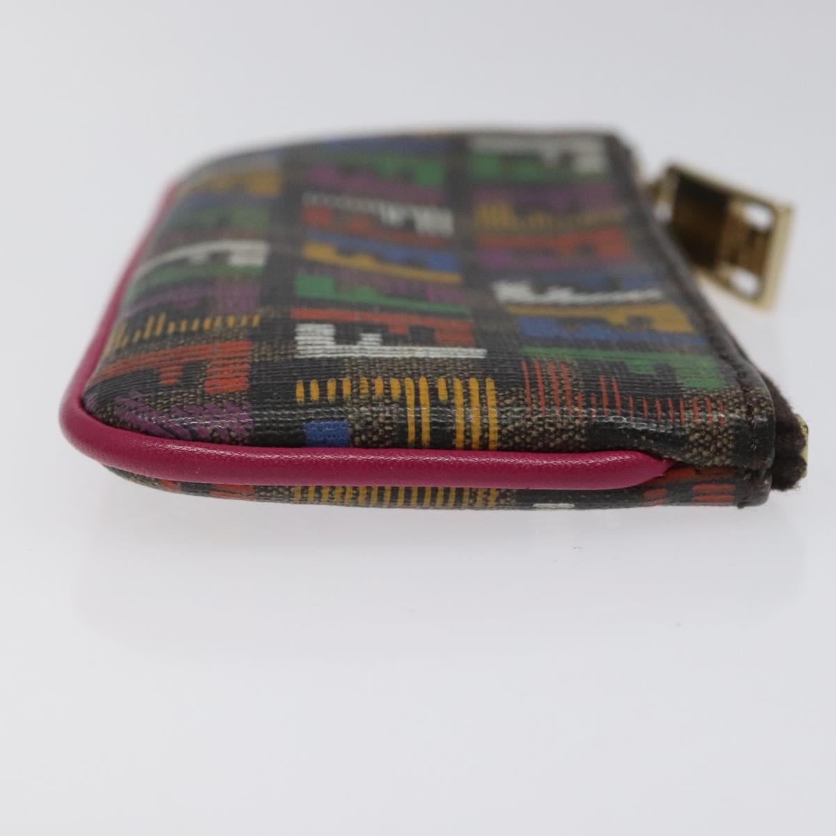FENDI Zucca Canvas Coin Purse Multicolor Gold KD110