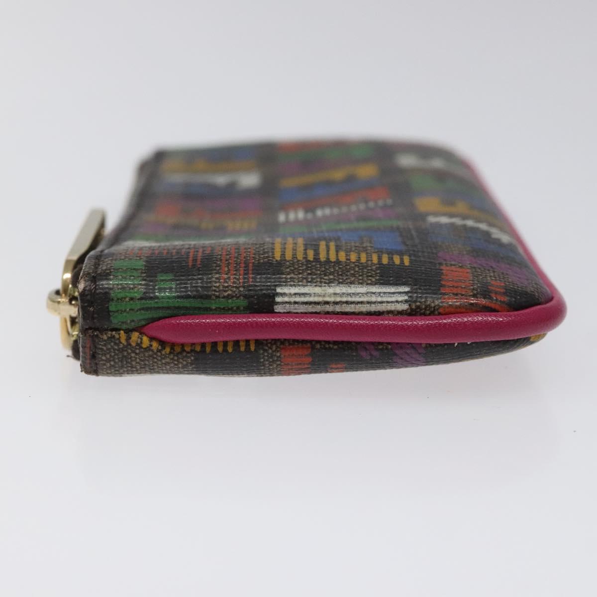 FENDI Zucca Canvas Coin Purse Multicolor Gold KD110