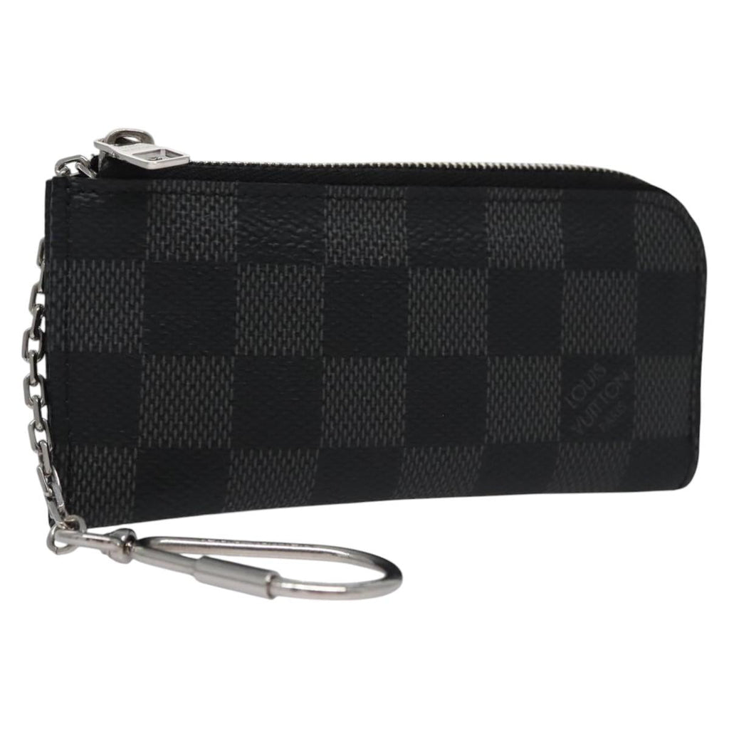 LOUIS VUITTON Damier Graphite Pochette Cles Coin Purse N61235 LV KD220V