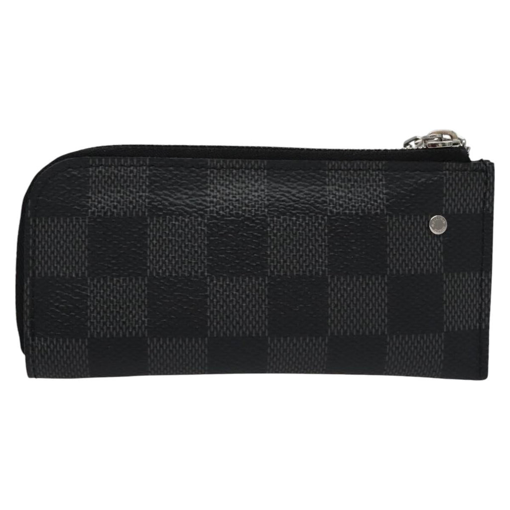 LOUIS VUITTON Damier Graphite Pochette Cles Coin Purse N61235 LV KD220V