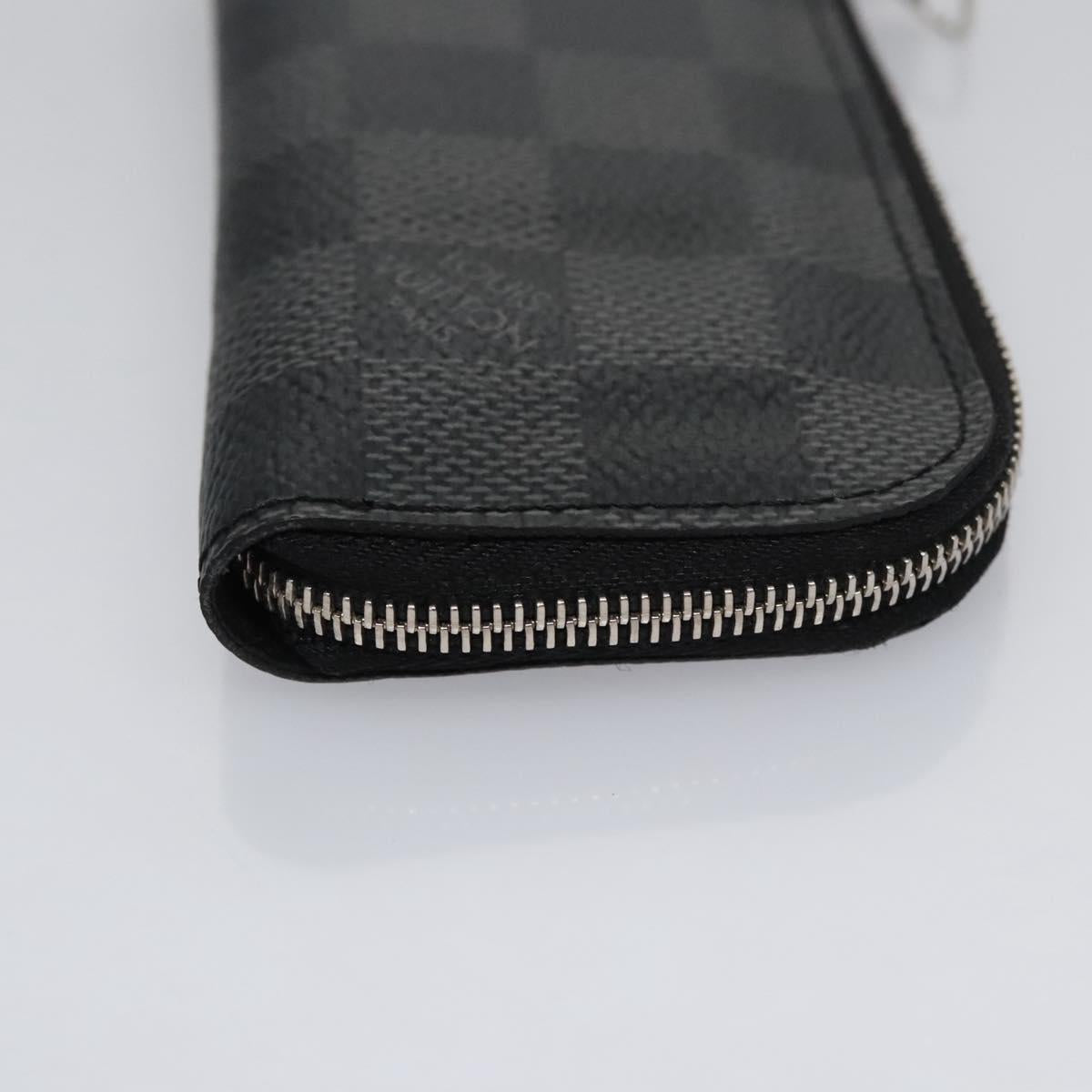 LOUIS VUITTON Damier Graphite Pochette Cles Coin Purse N61235 LV KD220V
