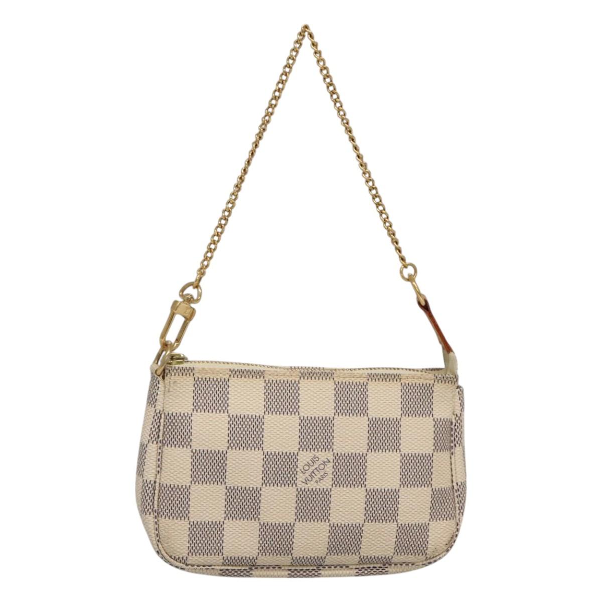 LOUIS VUITTON Damier Azur Mini Pochette Accessoires Pouch N63005 KD345