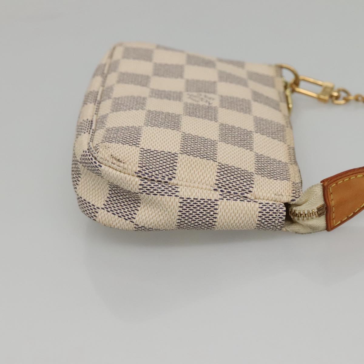 LOUIS VUITTON Damier Azur Mini Pochette Accessoires Pouch N63005 KD345