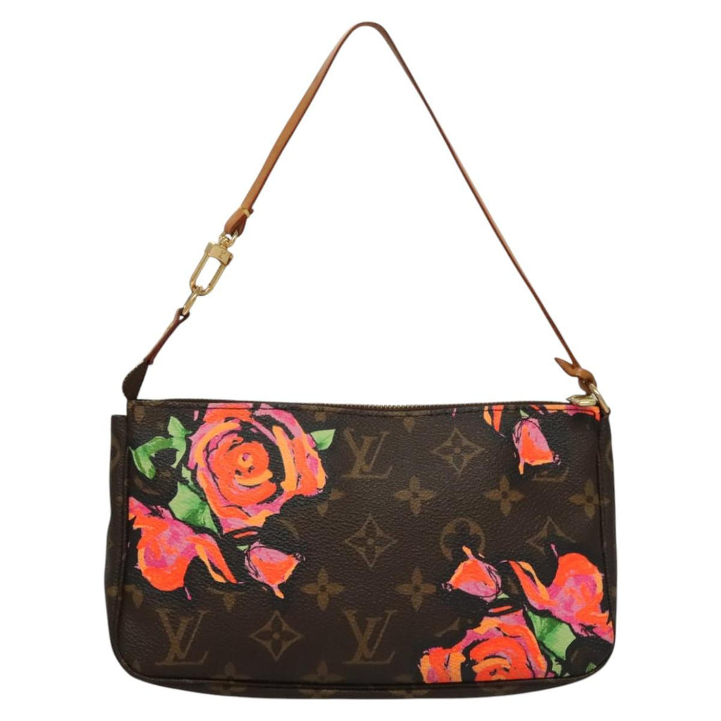 LOUIS VUITTON Monogram Rose Pochette Accessoires Pouch M48615 LV KD404AM