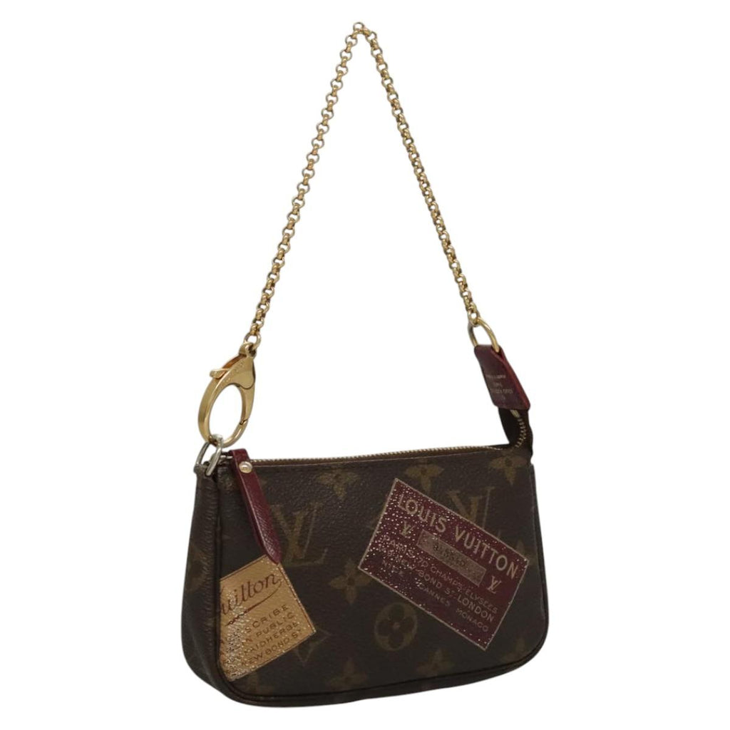 LOUIS VUITTON Monogram Label Mini Pochette Accessoires Pouch M63798 KD465