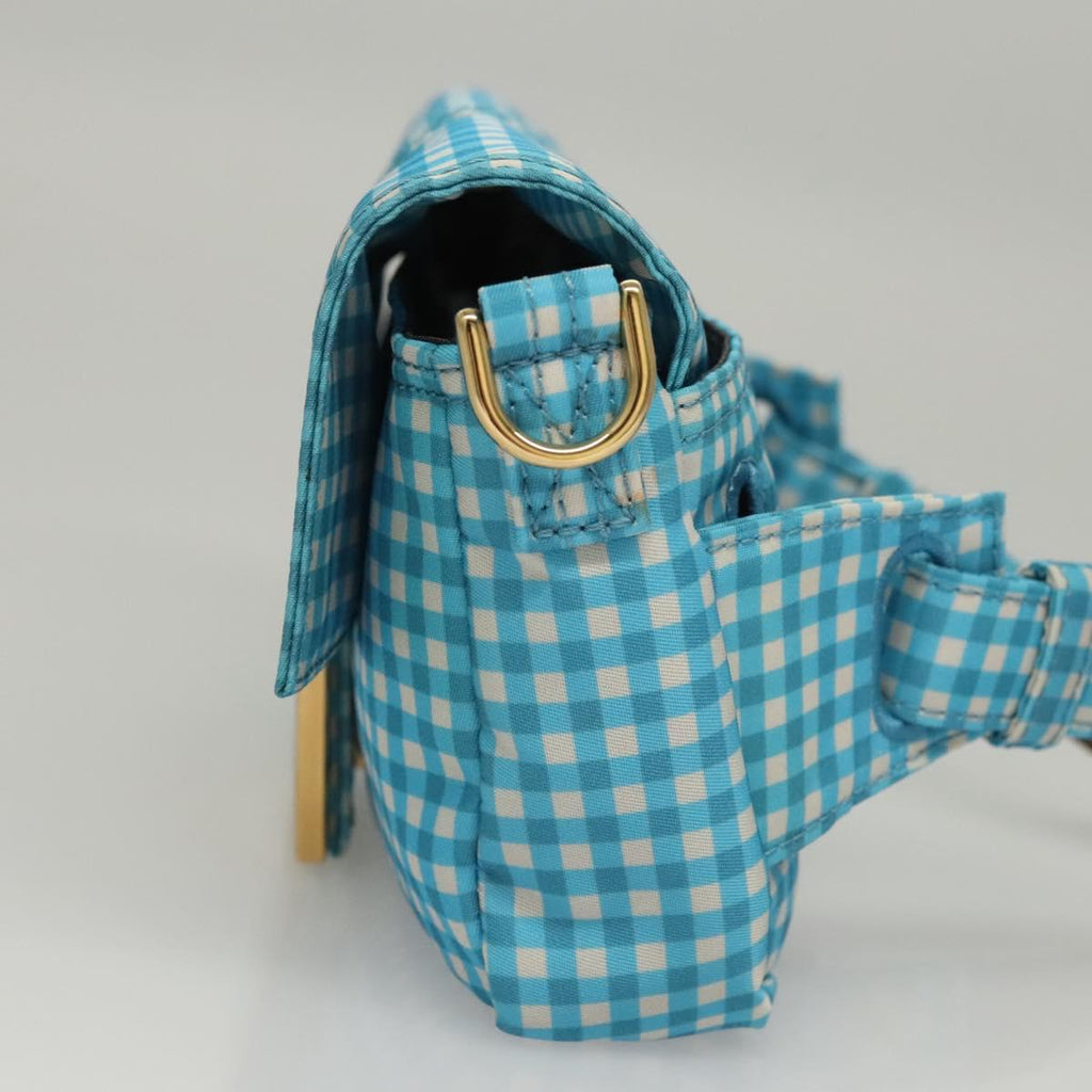 FENDI Waist bag Nylon Blue Gold KD512