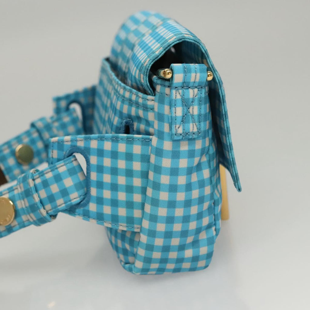 FENDI Waist bag Nylon Blue Gold KD512