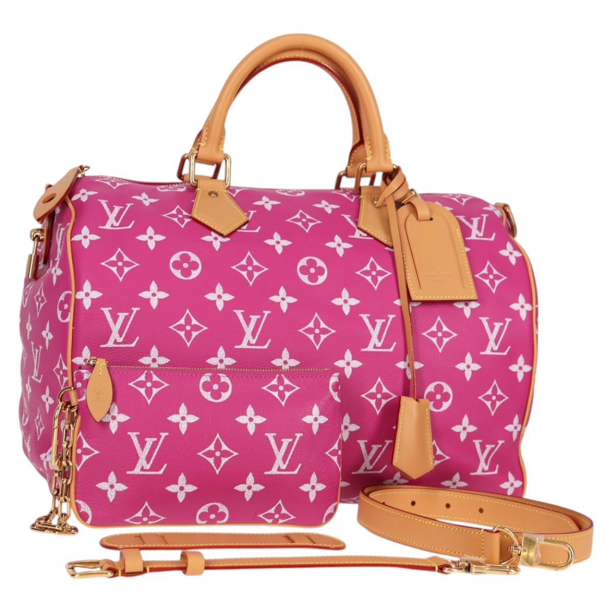 LOUIS VUITTON Monogram Speedy P9 Bandouliere 40 Bag Pink M11563 LV KD564SM