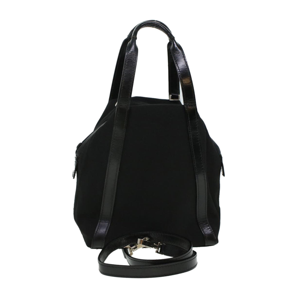 GUCCI Hand Bag Nylon 2way Black ki3025