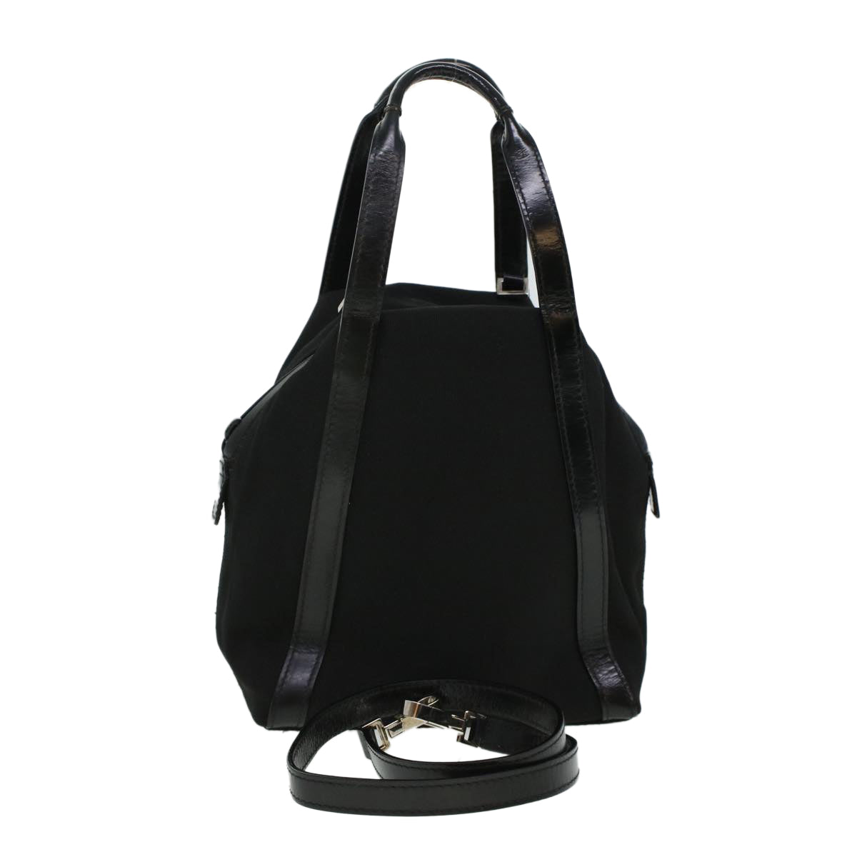 GUCCI Hand Bag Nylon 2way Black ki3025