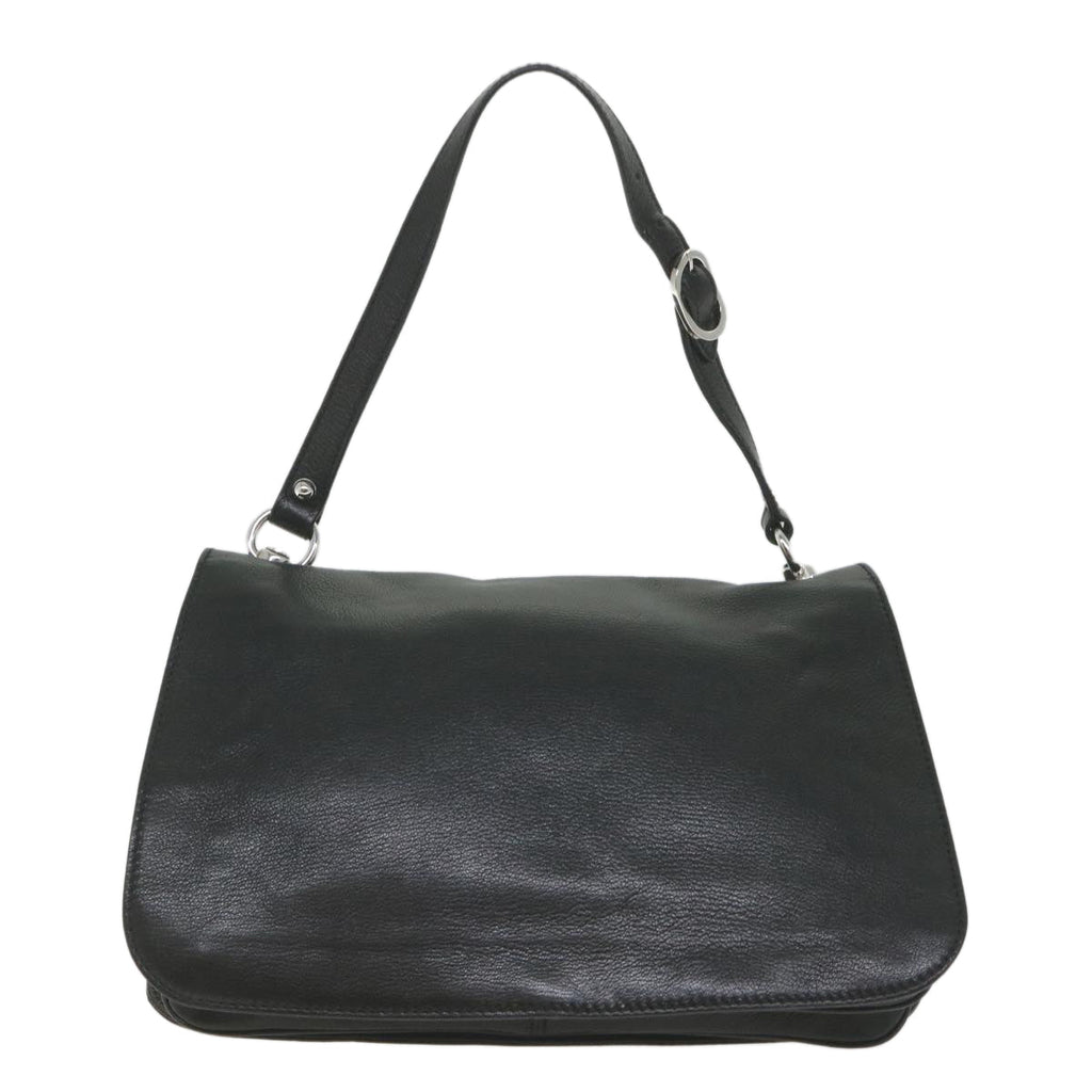 GUCCI Interlocking Shoulder Bag Leather Black 115746 ki3687