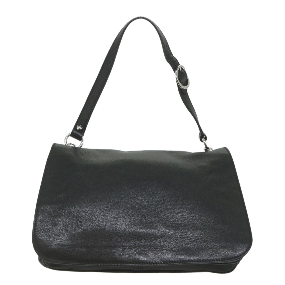 GUCCI Interlocking Shoulder Bag Leather Black 115746 ki3687