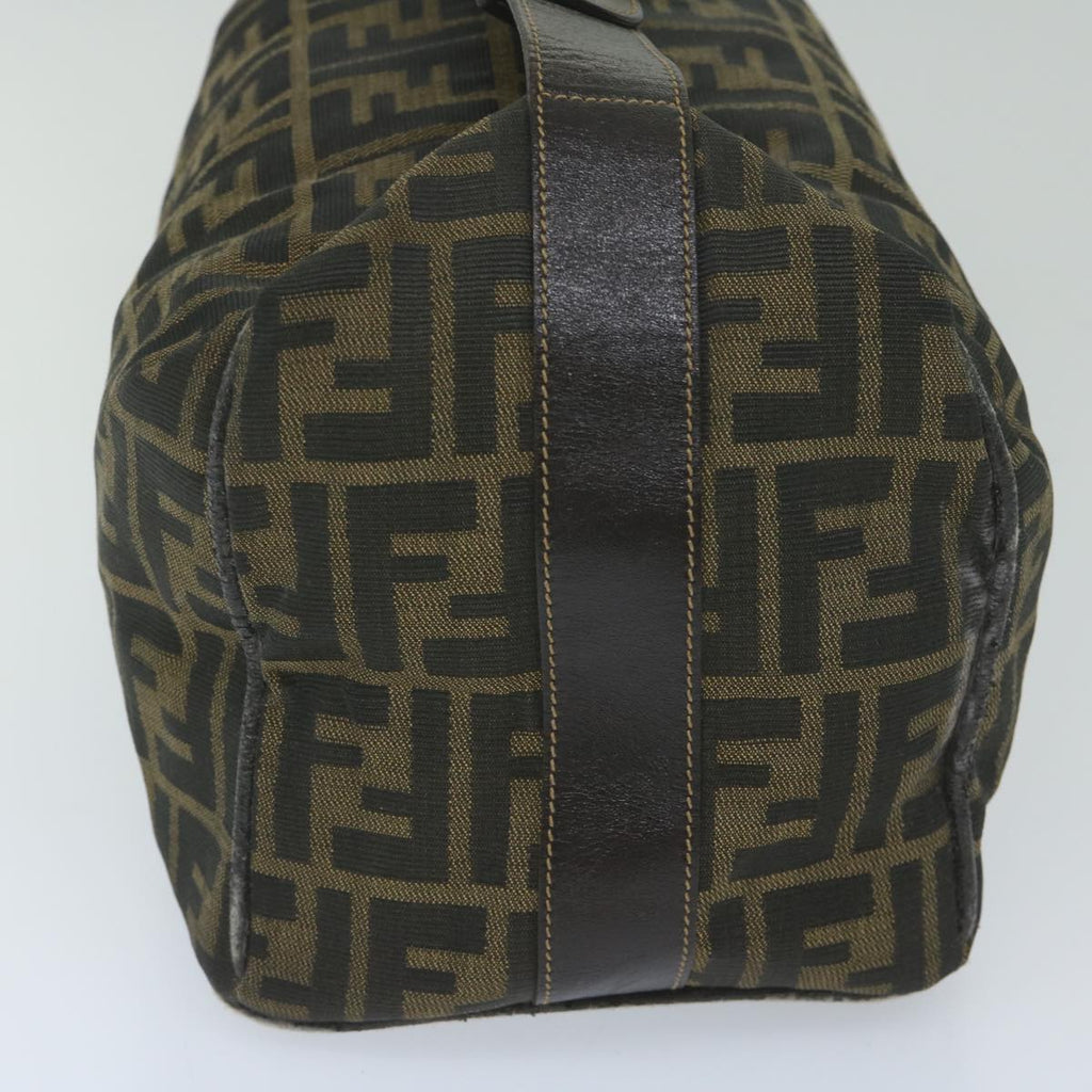 FENDI Zucca Canvas Vanity Cosmetic Pouch Black Brown ki3845