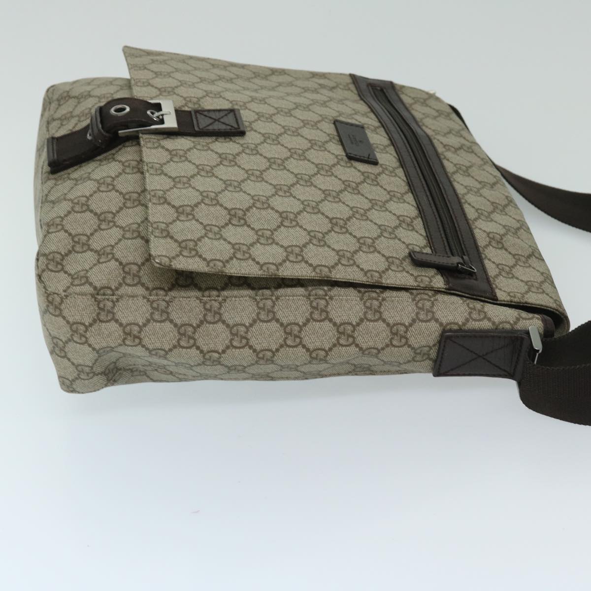 GUCCI GG Supreme Shoulder Bag PVC Beige 141194 ki4209