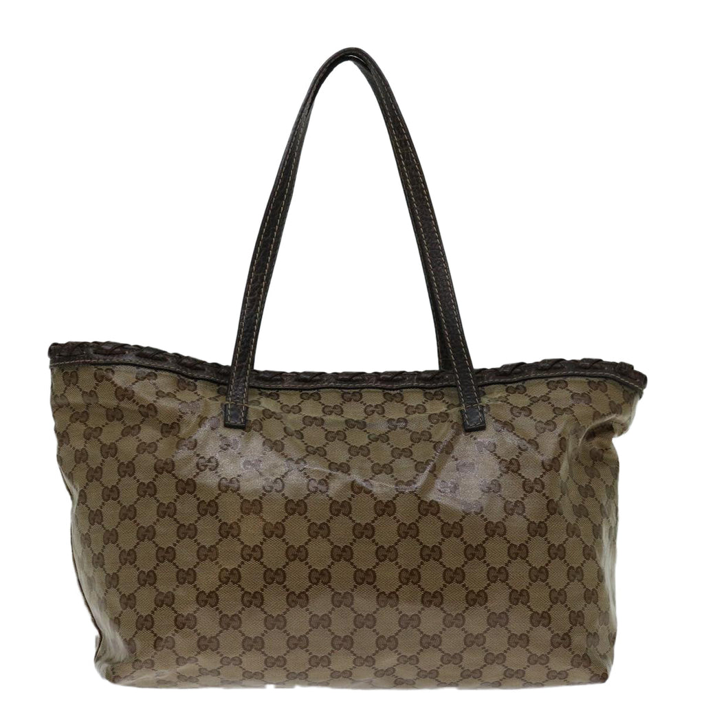 GUCCI GG Crystal Fringe Bamboo Tote Bag Brown 218780 ki4286