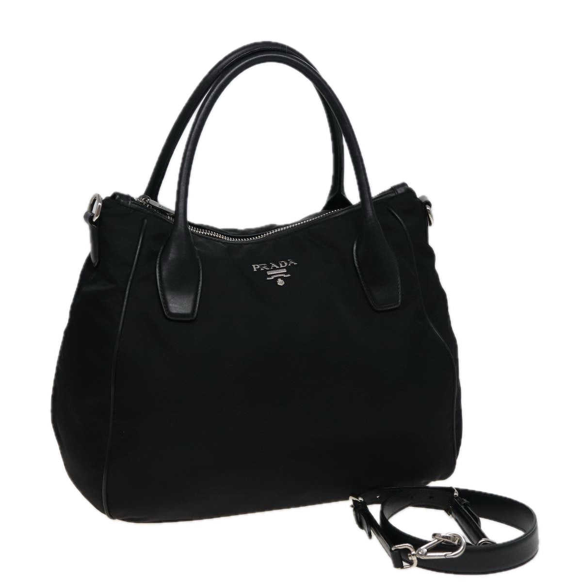 PRADA Shoulder Bag Nylon 2way Black ki4556
