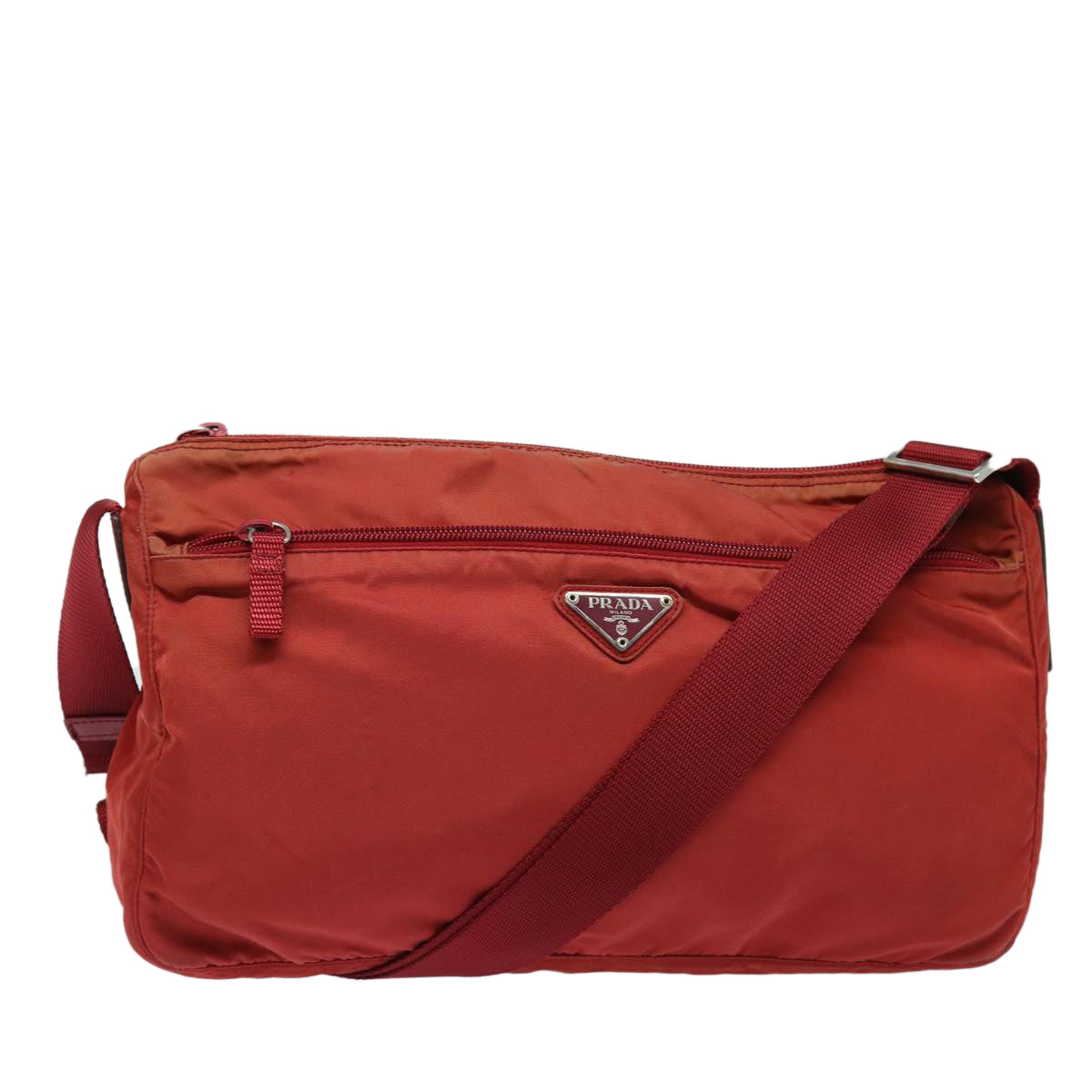 PRADA Shoulder Bag Nylon Red ki4713