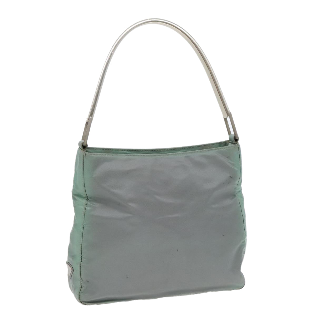 PRADA Shoulder Bag Nylon Khaki Silver ki4969