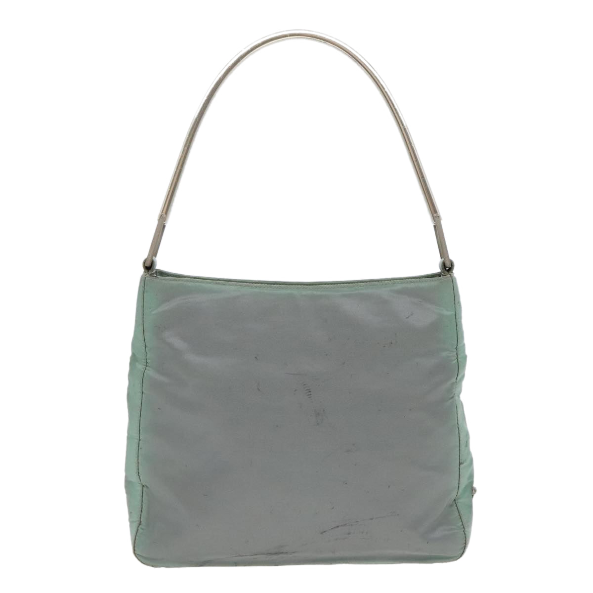 PRADA Shoulder Bag Nylon Khaki Silver ki4969