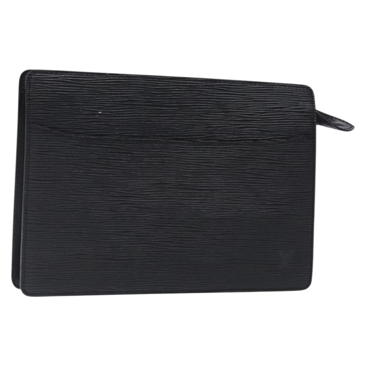 LOUIS VUITTON Epi Pochette Homme Clutch Bag Black Noir M52522 LV ki5816