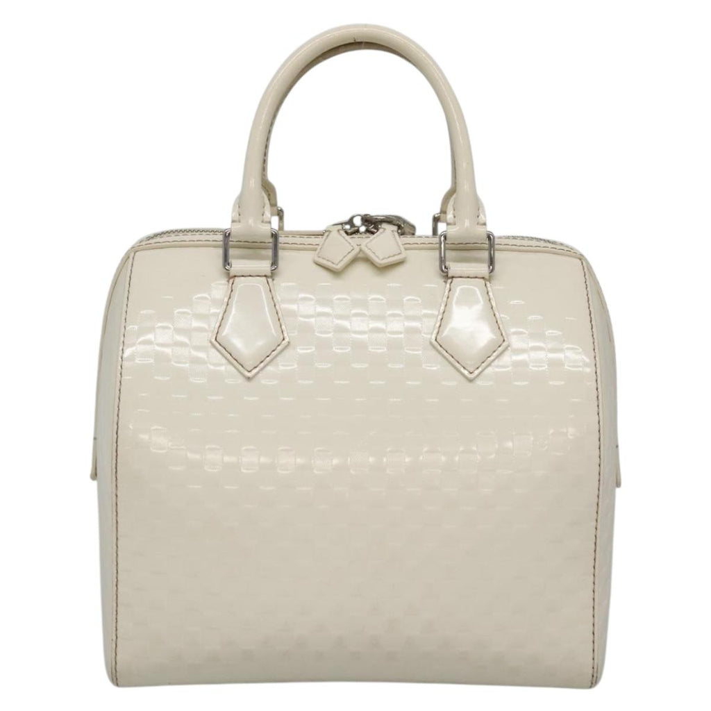LOUIS VUITTON Damier Facet Speedy Cube PM Hand Bag White M48903 LV ki5959