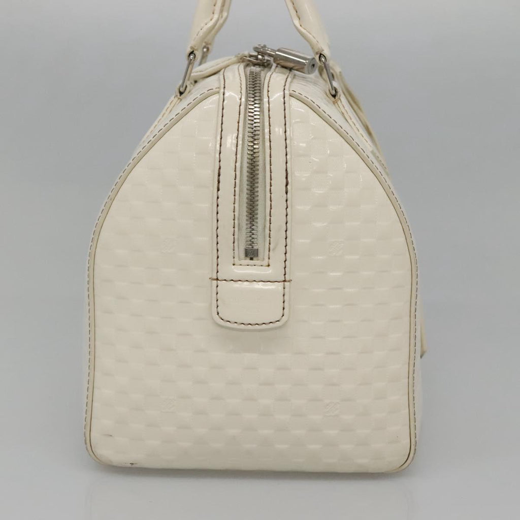 LOUIS VUITTON Damier Facet Speedy Cube PM Hand Bag White M48903 LV ki5959