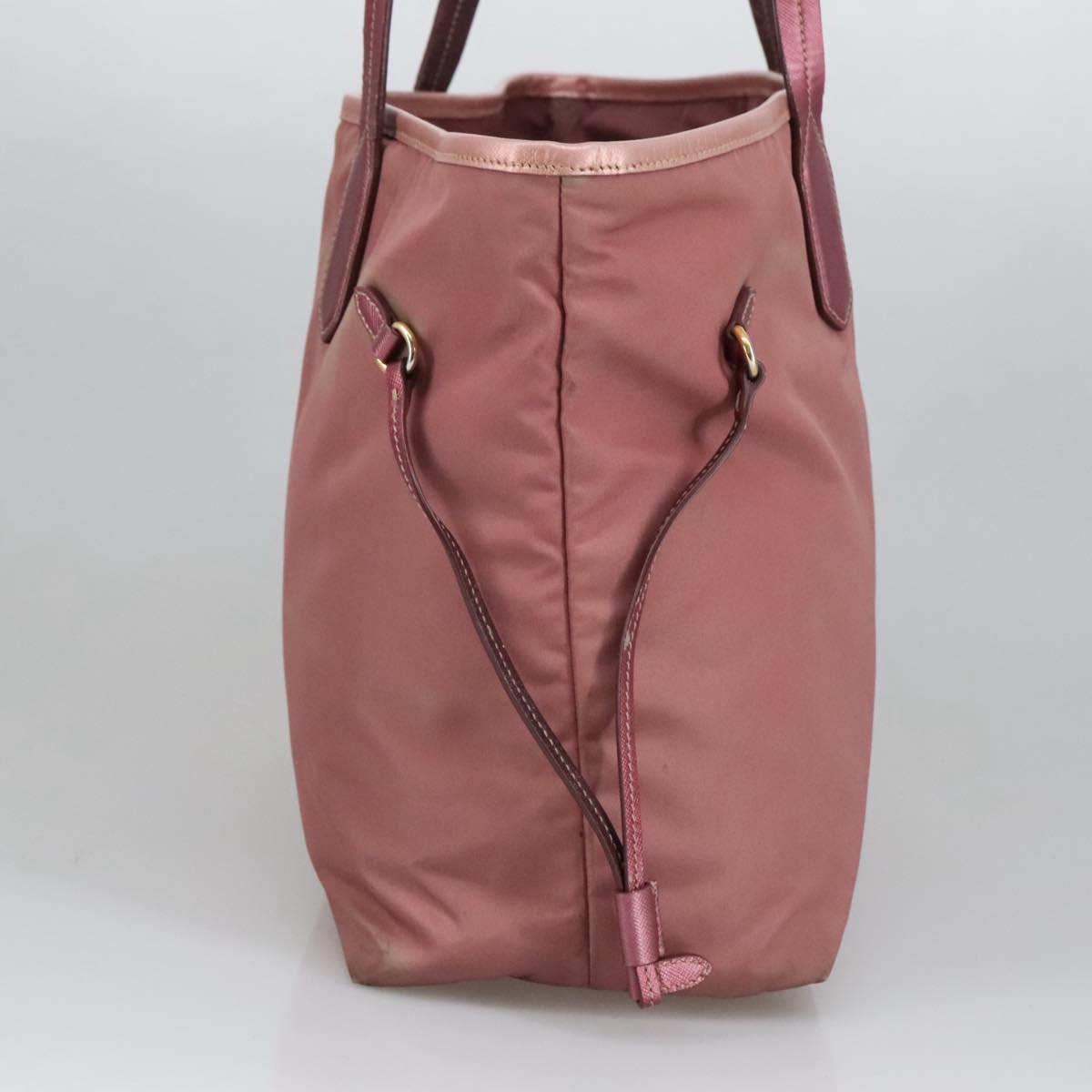 PRADA Tote Bag Nylon Pink Gold kk387