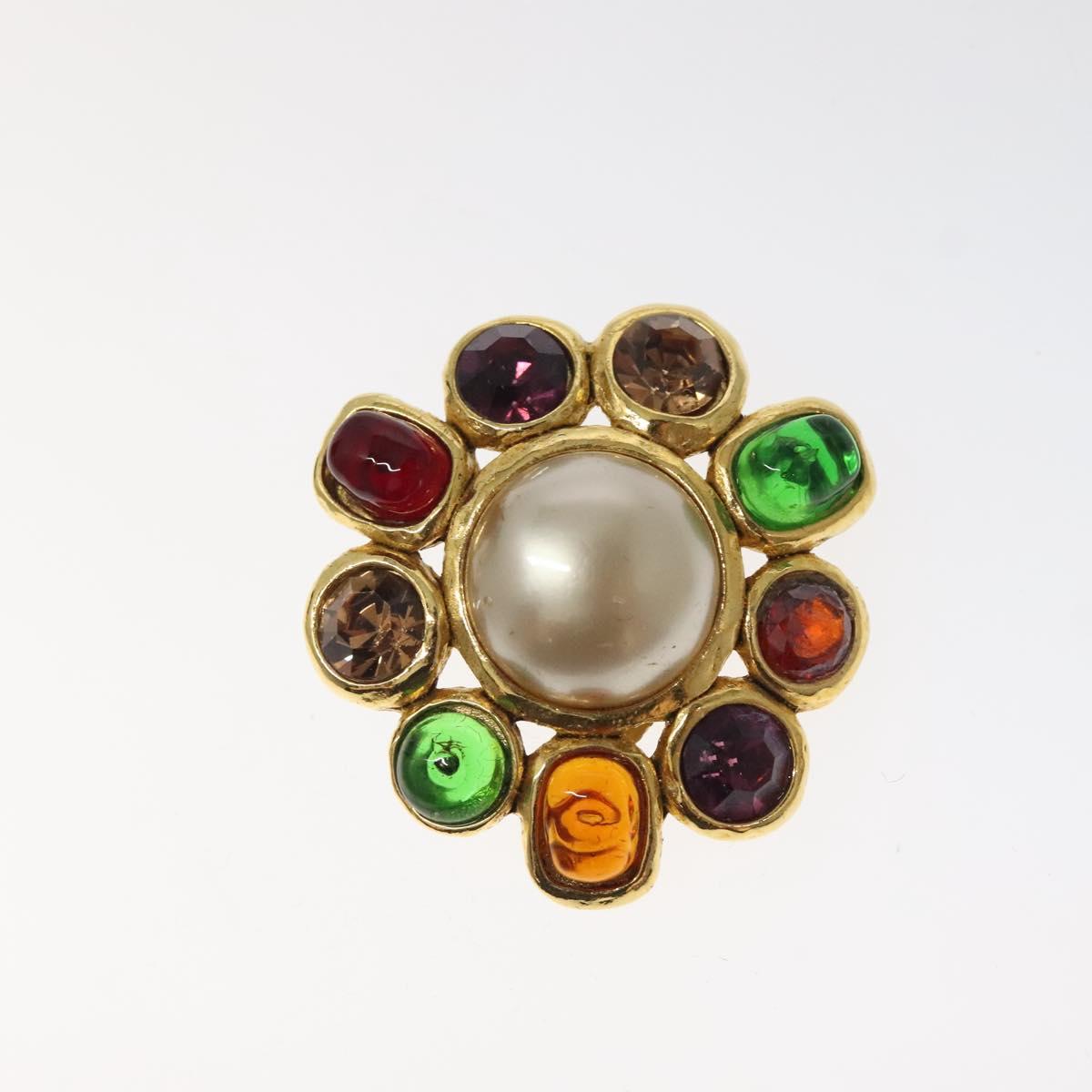 CHANEL Gripoa Earring metal Gold CC kk494