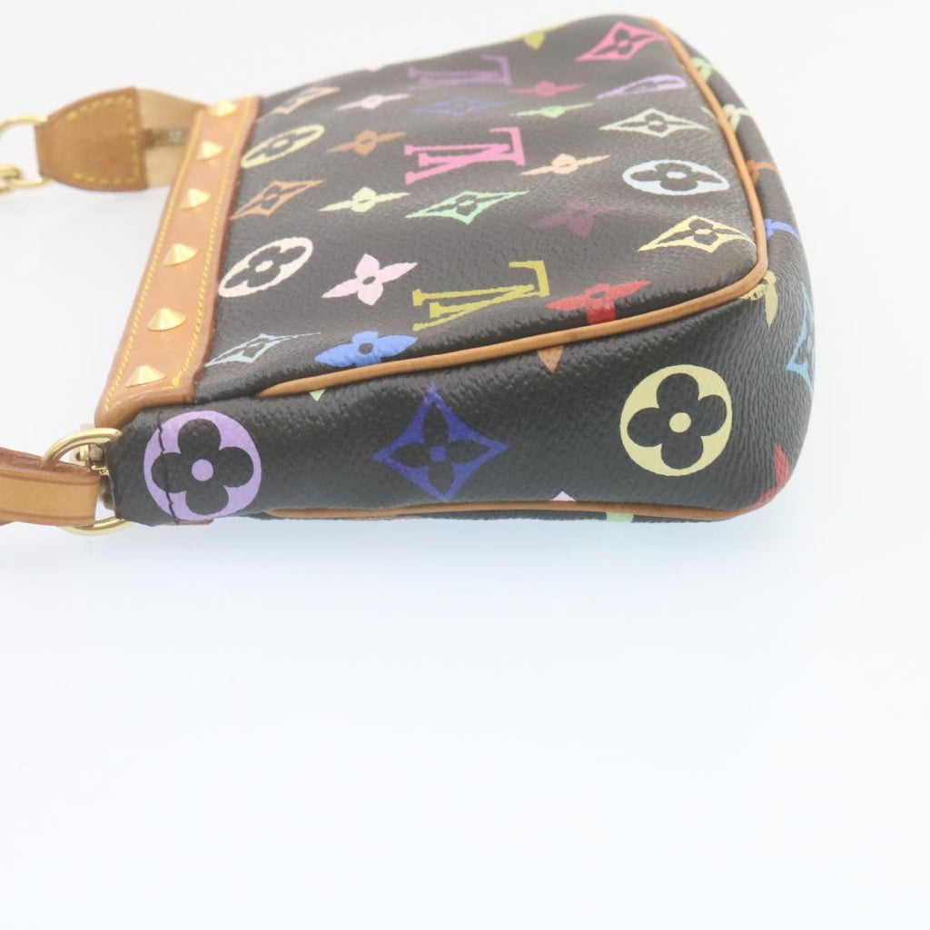 LOUIS VUITTON Monogram Multicolor Pochette Accessoires Pouch Black M92648 lt318