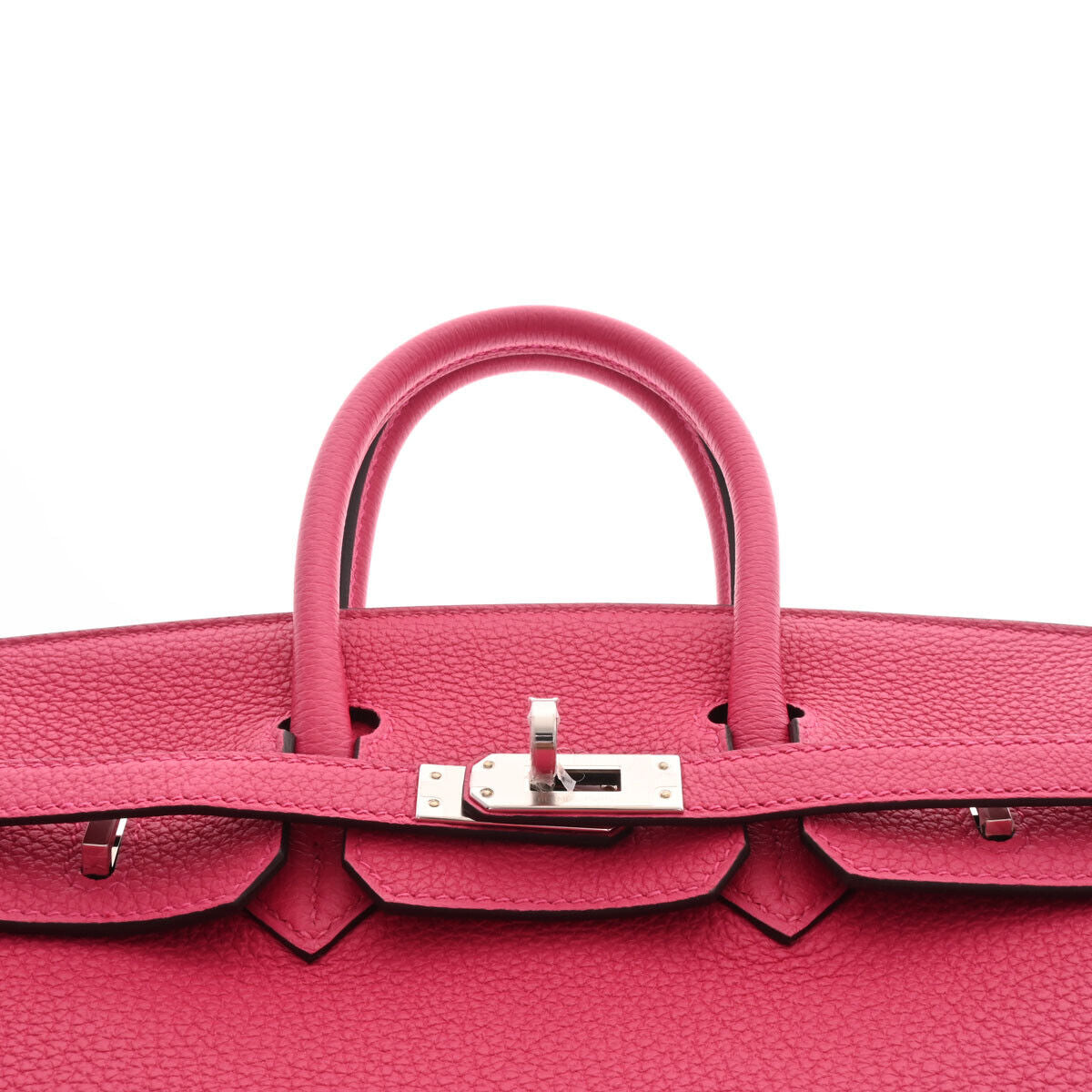 HERMES Pink Togo Leather Palladium Hardware Birkin 25 Bag