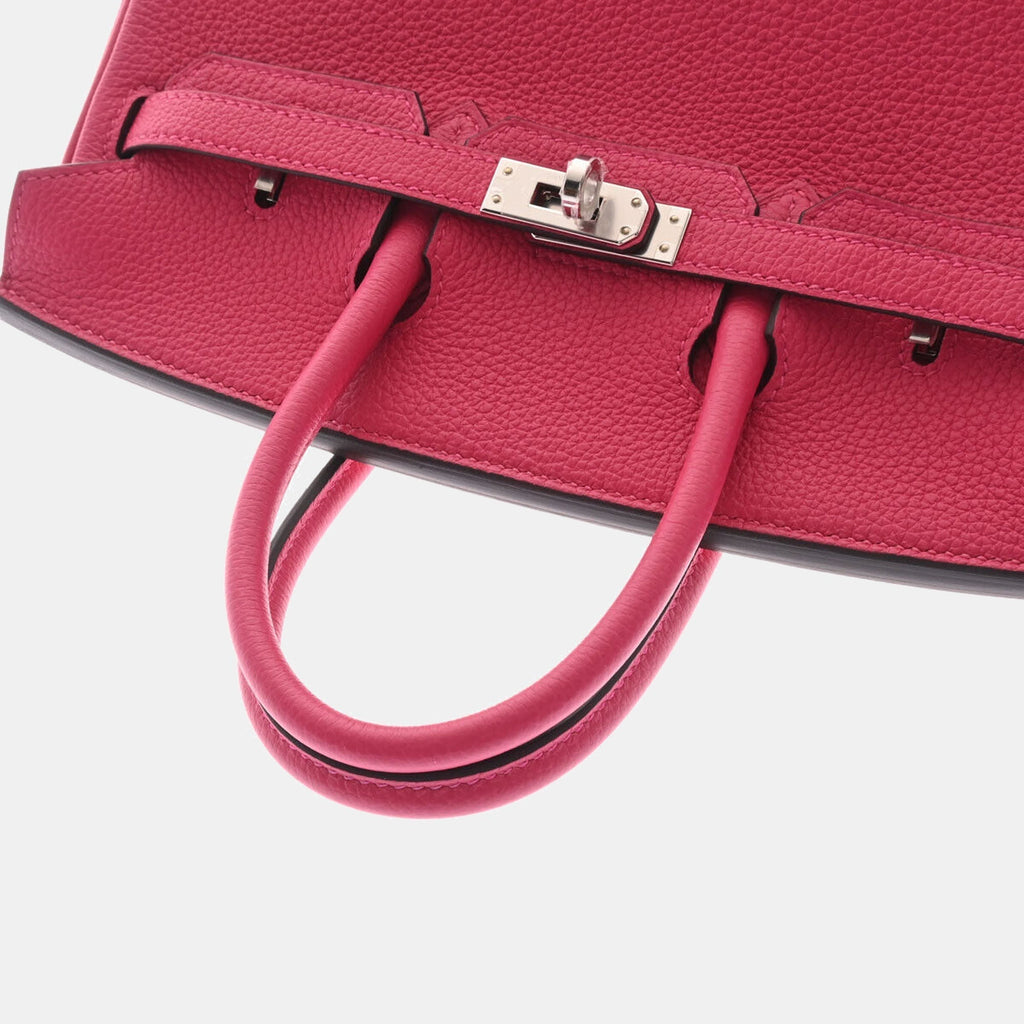 HERMES Pink Togo Leather Palladium Hardware Birkin 25 Bag