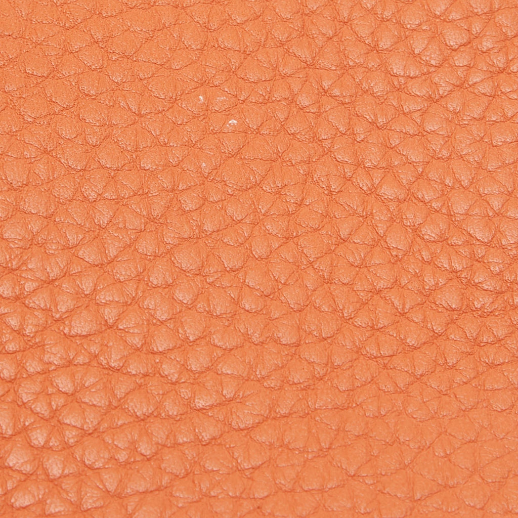 HERMES Feu Taurillon Clemence Palladium Finish Birkin 35 Bag