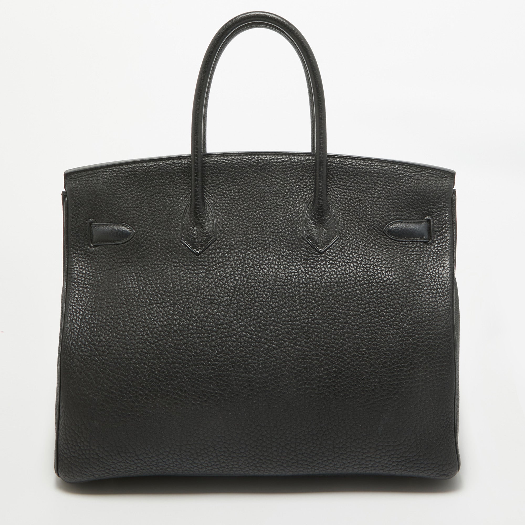 HERMES Noir Togo Leather Gold Finish Birkin 35 Bag