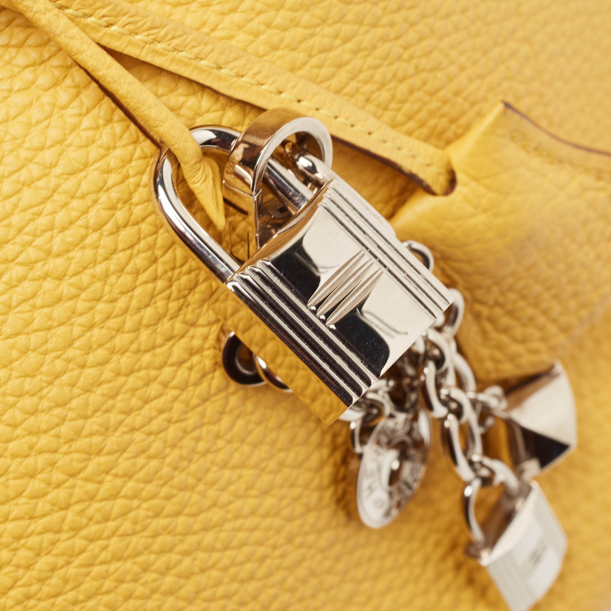 HERMES Soleil Togo Leather Palladium Finish Birkin 35 Bag