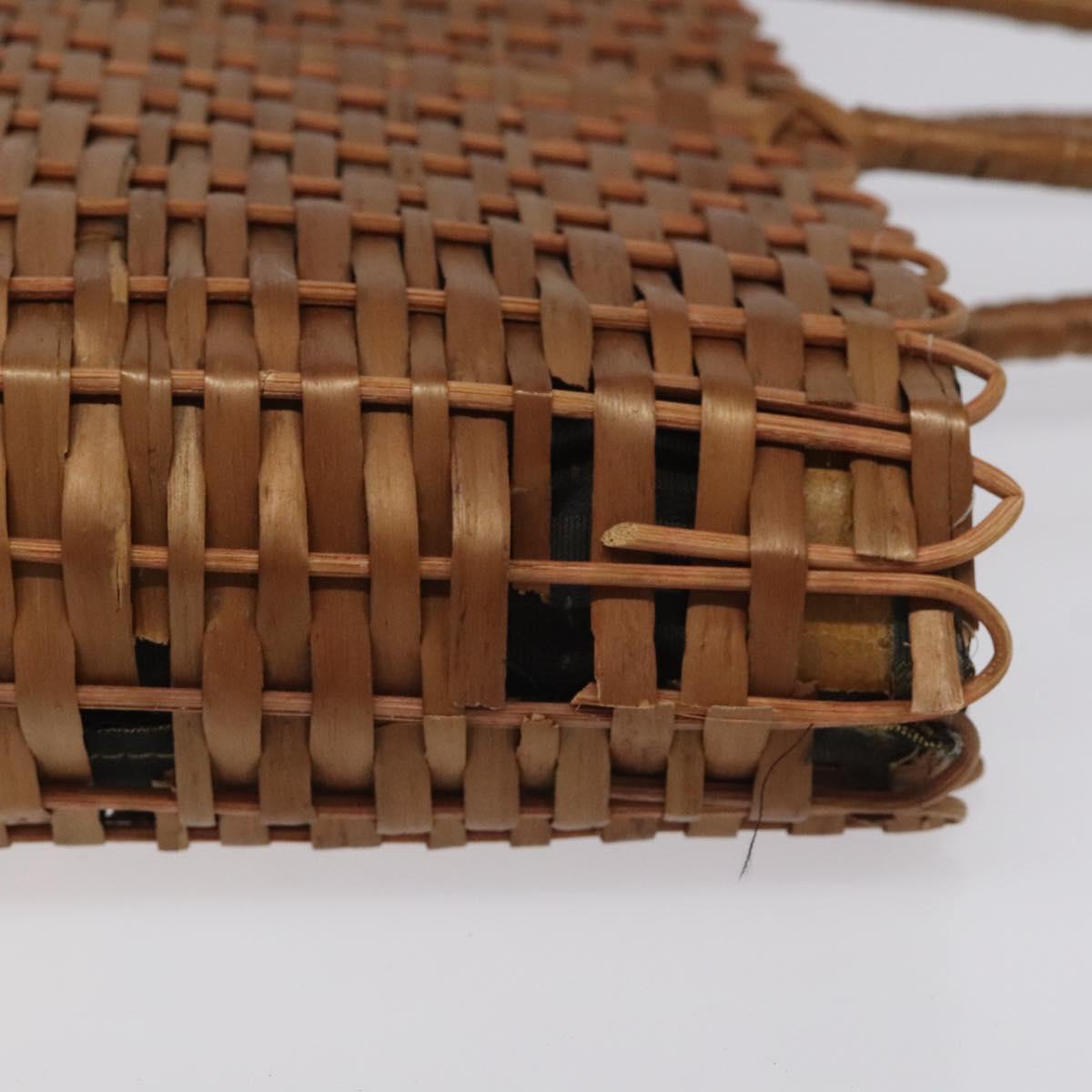 FENDI Straw Hand Bag Raffia Brown mr1096