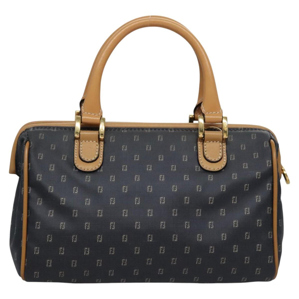 FENDI Hand Bag PVCCanvas 2way Black mr1097