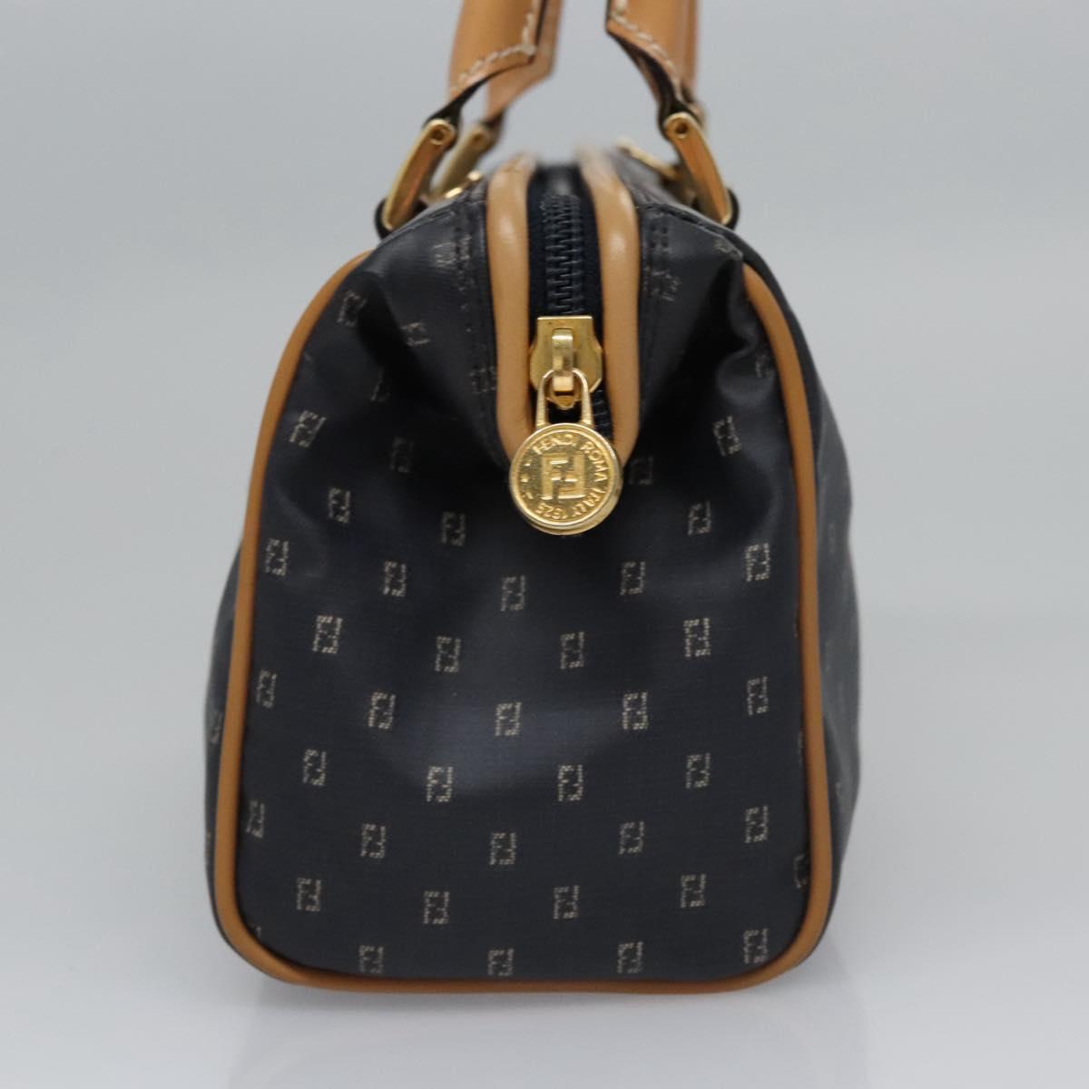 FENDI Hand Bag PVCCanvas 2way Black mr1097