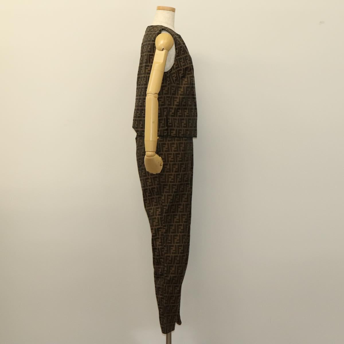 FENDI Zucca Canvas Tank Top Pants Setup Brown mr1155