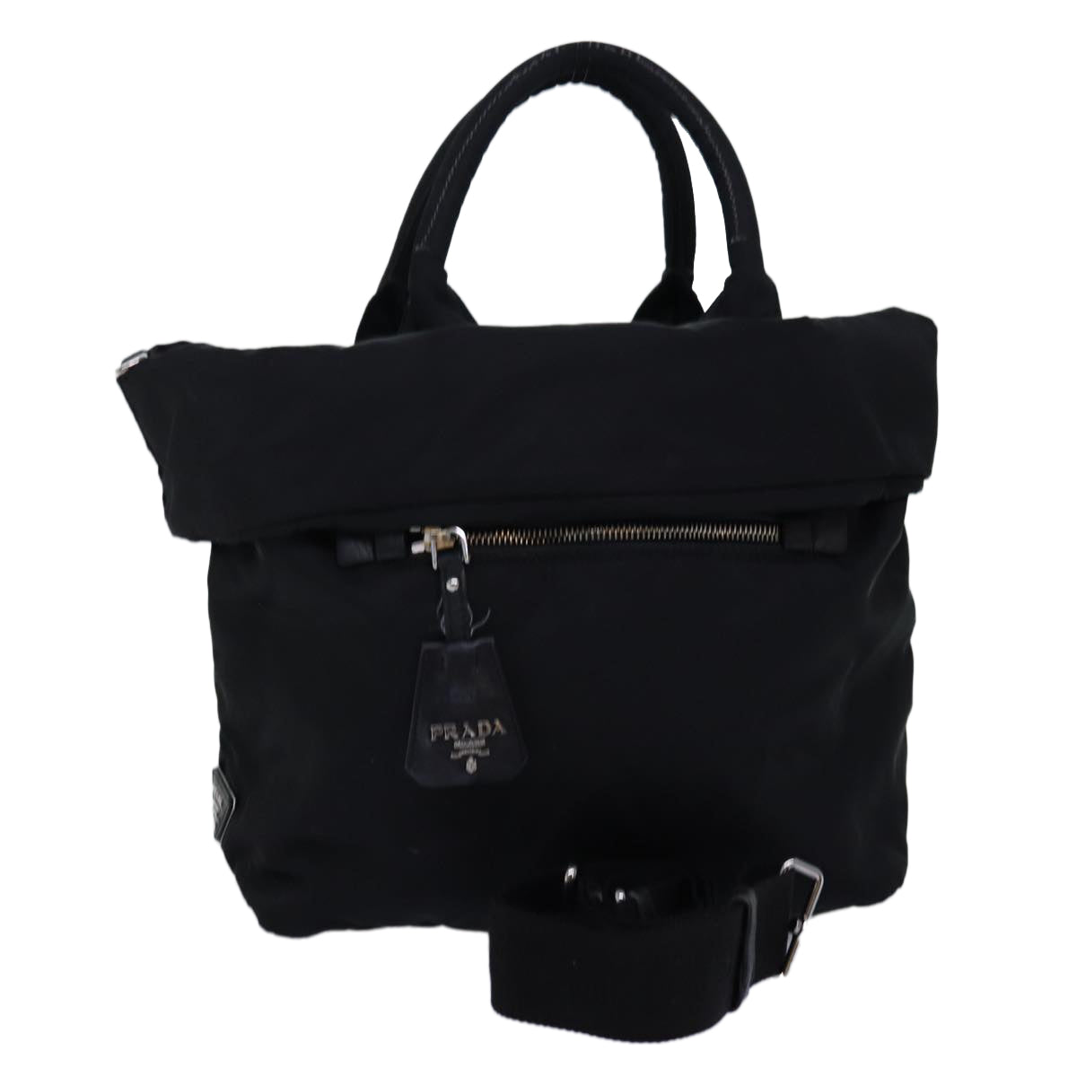 PRADA Hand Bag Nylon 2way Black mr207